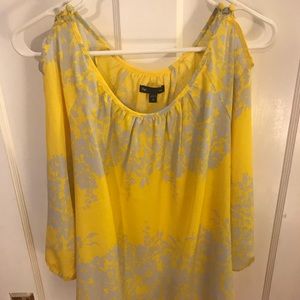 Yellow Gap Blouse with open shoulders